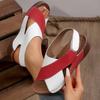 Fashion Women Wedge Sandals 2025 New Summer Mix Color Non Slip Beach Shoes Woman Outdoor Leather Platform Roman Sandals Zapatos De Mujer