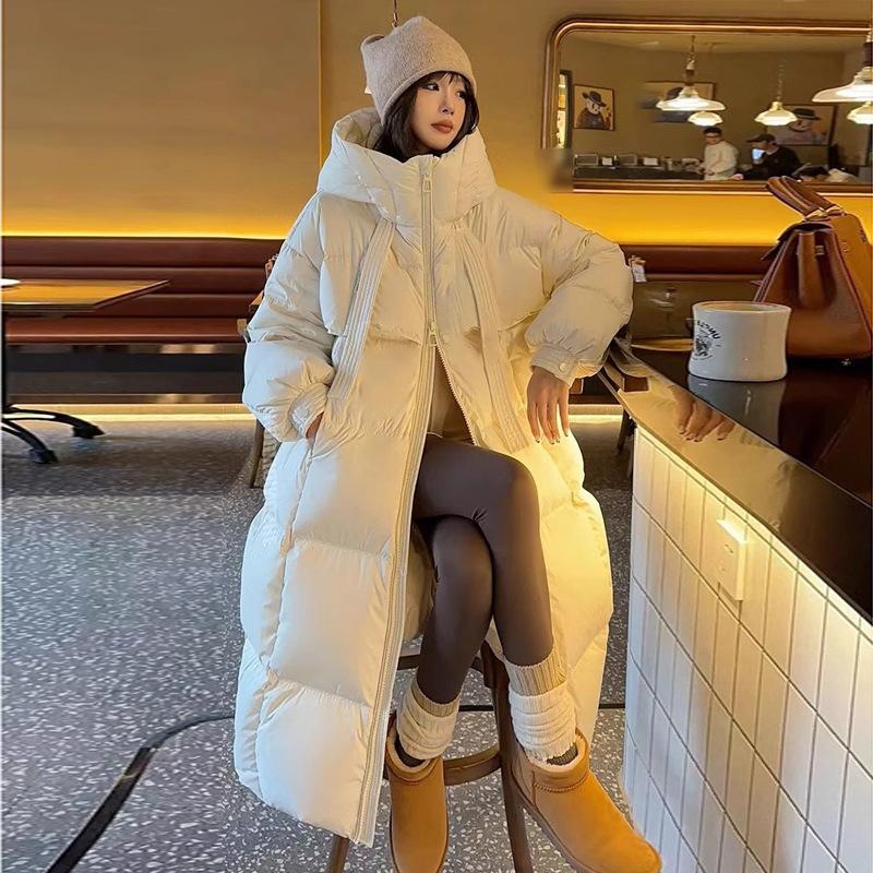 Women Cotton Padded Jacket Korean Lady Fashion Styles Puffer Coat Autumn Winter Female Loose Thicken Warm Long Parkas Clothes