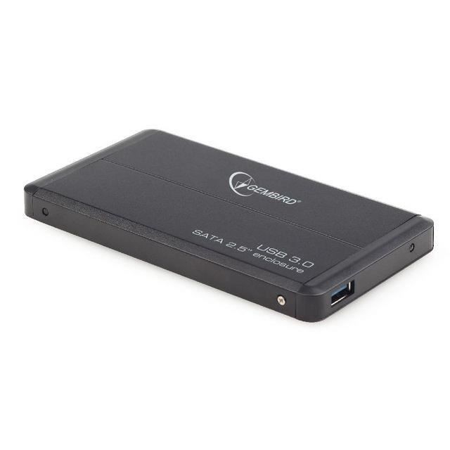 Disque Dur Externe - Gembird - EE2-U3S-2 - 2,5'' SATA - USB 3.0 - Aluminium Noir