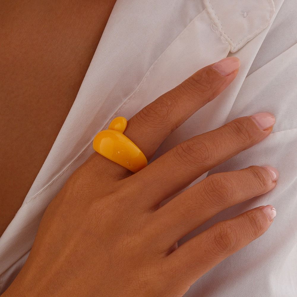 Colorful Boho Geometric Open Ring Multicolor Y2K Vintage Ring  Dual Purpose Jewelry