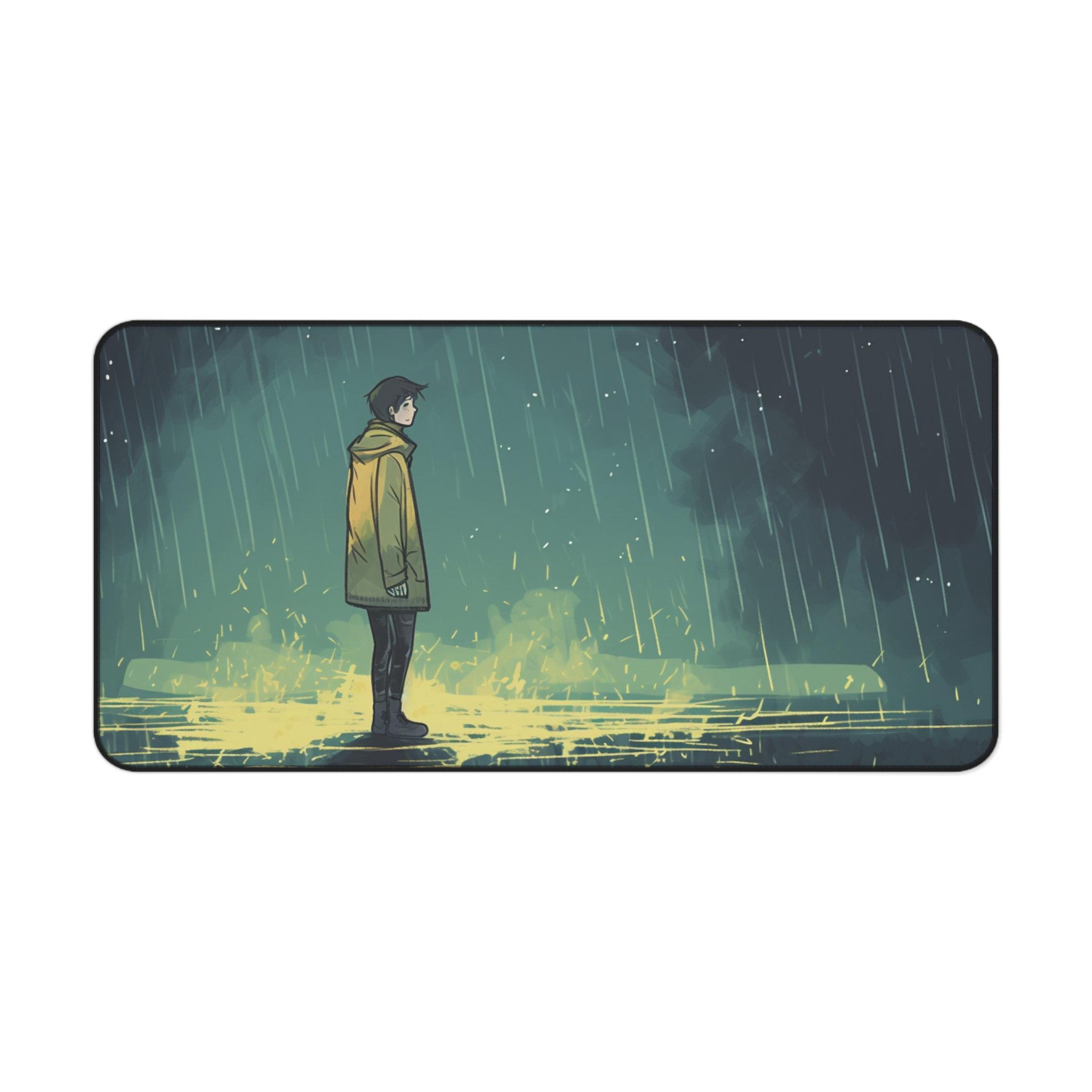 Walking Mouse Pad in The Rain Theme Table Mat in The Rain Nonslip Waterproof Gaming Mouse Pad Perfect Gift for Friends LockEdge 400x800x2mm