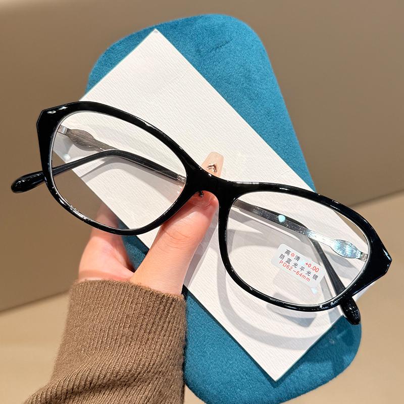 Unisex New Retro Full Frame Glasses for Farsightedness Women's New Fashion Cat Eye Reading Glasses HD Anti-blue Light Glasses
