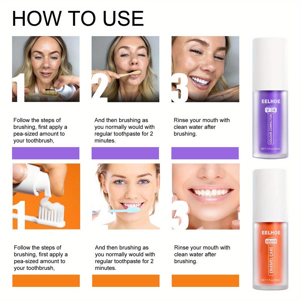 Teeth Whitening, Tooth Stain Removal, Teeth Whitening Booster, Whitening Tooth Foam, Toothpaste
