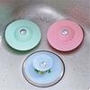 Gray Silicone Pop up Drain Cover Anti Odor Kitchen Bathroom Sink Strainer Stopper 10x3.6cm