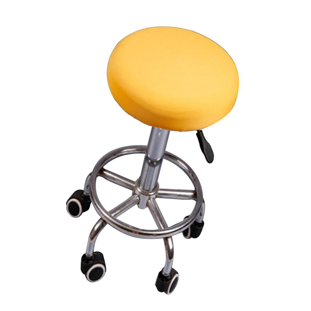 Stretchable Bar Stool Slip Cover Round Seat Cushion Chair Protector for Home Bar Restaurant Decor