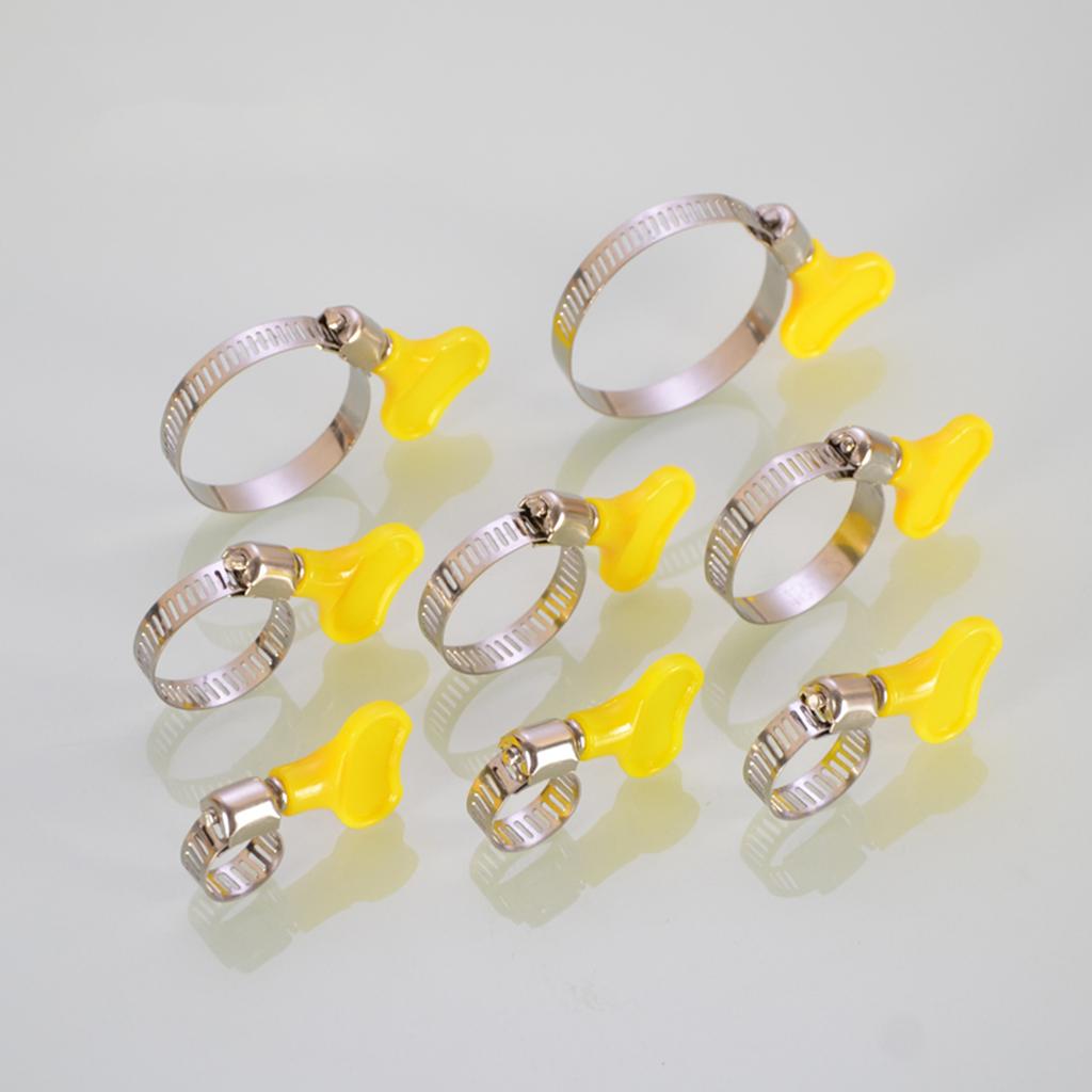 36pcs Key Type Adjustable Stainless Steel Hose Clamp Kit Plastic Handle Mutiple Size Clamps For Natural Gas Pipe