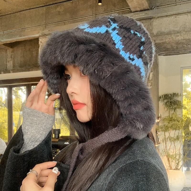 Knitted Hat Women Winter Warmth Windproof Beanie For Casual Fashion