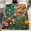 Beautiful Flowers Print Flannel Blanket,Soft Warm Throw Blanket Nap Blanket For Couch Sofa Office Bed Camping Trave Blanket Gift