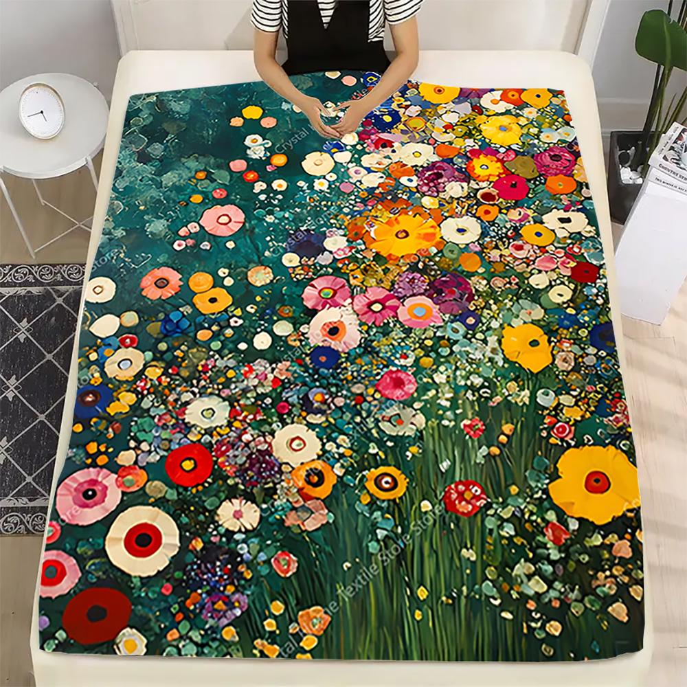 Beautiful Flowers Print Flannel Blanket,Soft Warm Throw Blanket Nap Blanket For Couch Sofa Office Bed Camping Trave Blanket Gift