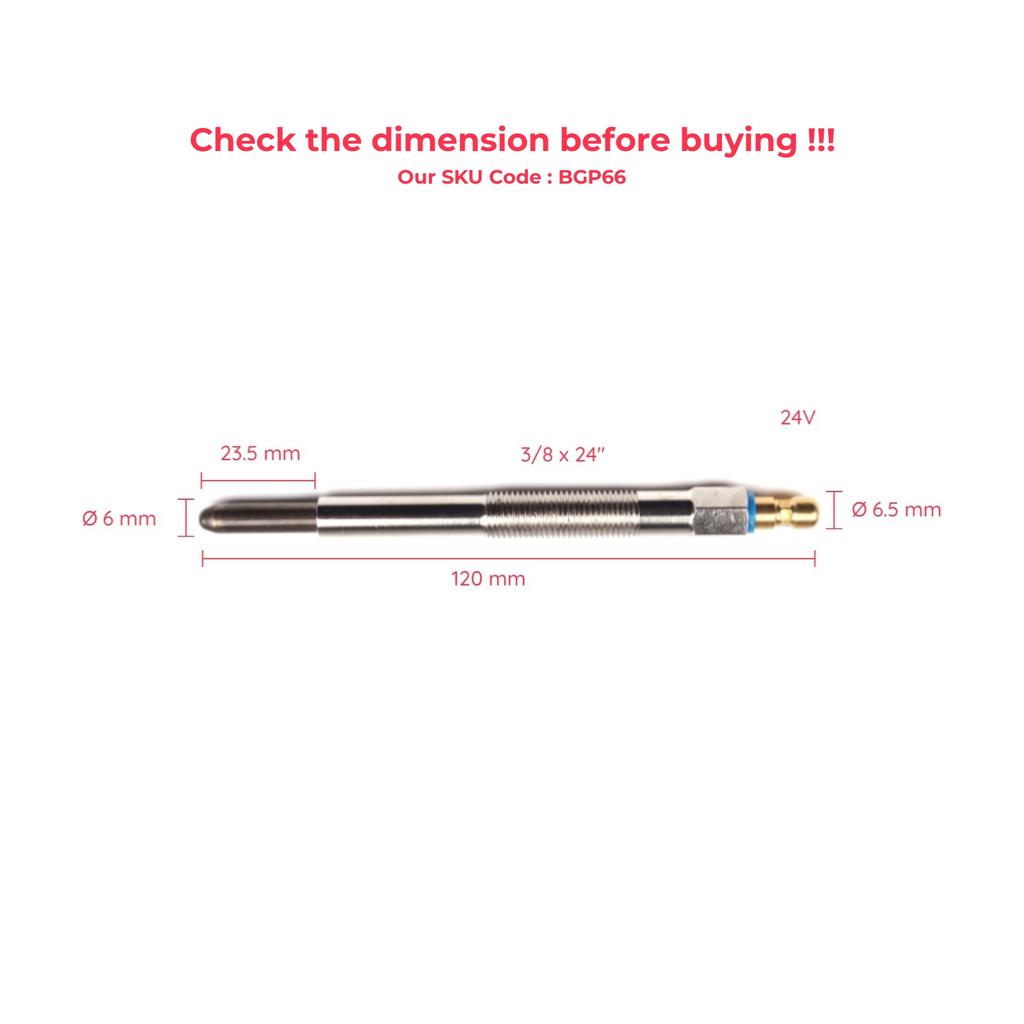 EGP66 1 Stück Heizglühkerze 24 Volt für Caterpillar 3304 3306 3T9562 GN071 0100800034 Y171