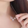 Elegant Elk Pendant Necklace in S925 Sterling Silver for Women – High-End Fashion Versatile Clavicle Chain