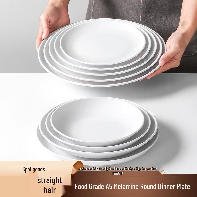 

LETGANT Commercial Melamine Round Dinner Plate