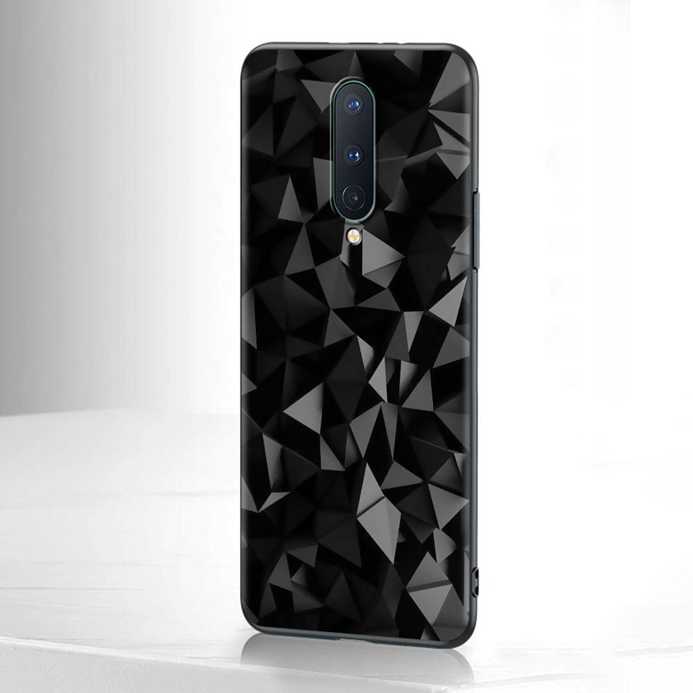Figura geometrică din marmură Capa pentru OnePlus 8T 8 Nord N10 5G 7 9 7T 9R Husă de telefon pentru 1+ Nord 2 N100 N200 Z Husă neagră din Tpu