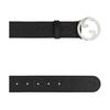 Gucci Blondie Round Interlocking Double G Logo Buckle Metal Leather Belt Men's Black Width 4cm 703147AABZA1000