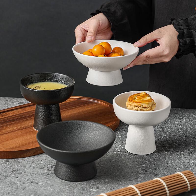 Nordic Ceramic High-Footed Dessert Plate