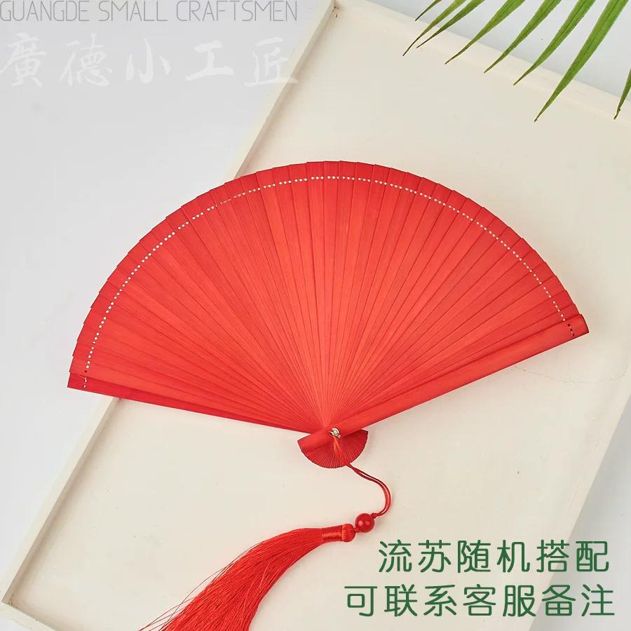 All-Bamboo Folding Fan, New Chinese Style, Mini Fan, Traditional Style, Small Folding Fan for Cheongsam, Retro Portable Folding Fan for Women