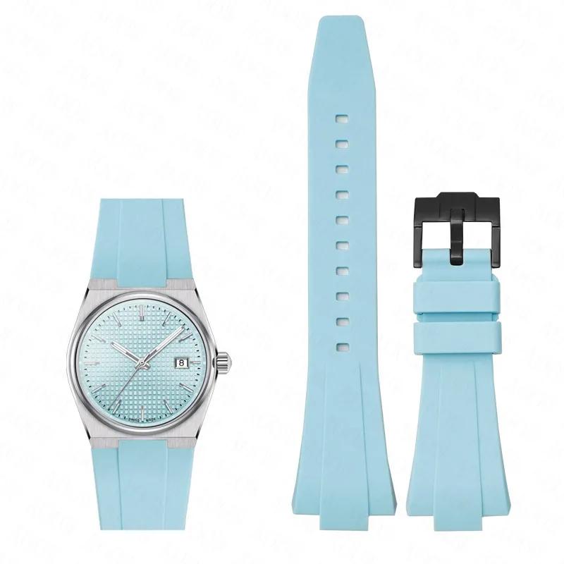 Silicone Strap for Tissot PRX 35MM/40MM Series Men Women Casual Fashion Replacement Rubber Strap + Quick Release Tools