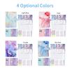 A6 Budget Binder with Marble Pattern PU Leather Notebook Cover Zipper Envelopes Lable Stickers Ruler Used as Money Organizer System Bill Money Card S