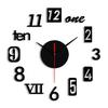 Frameless DIY Wall Mute Clock 3D Mirror Surface Sticker Home  Decor