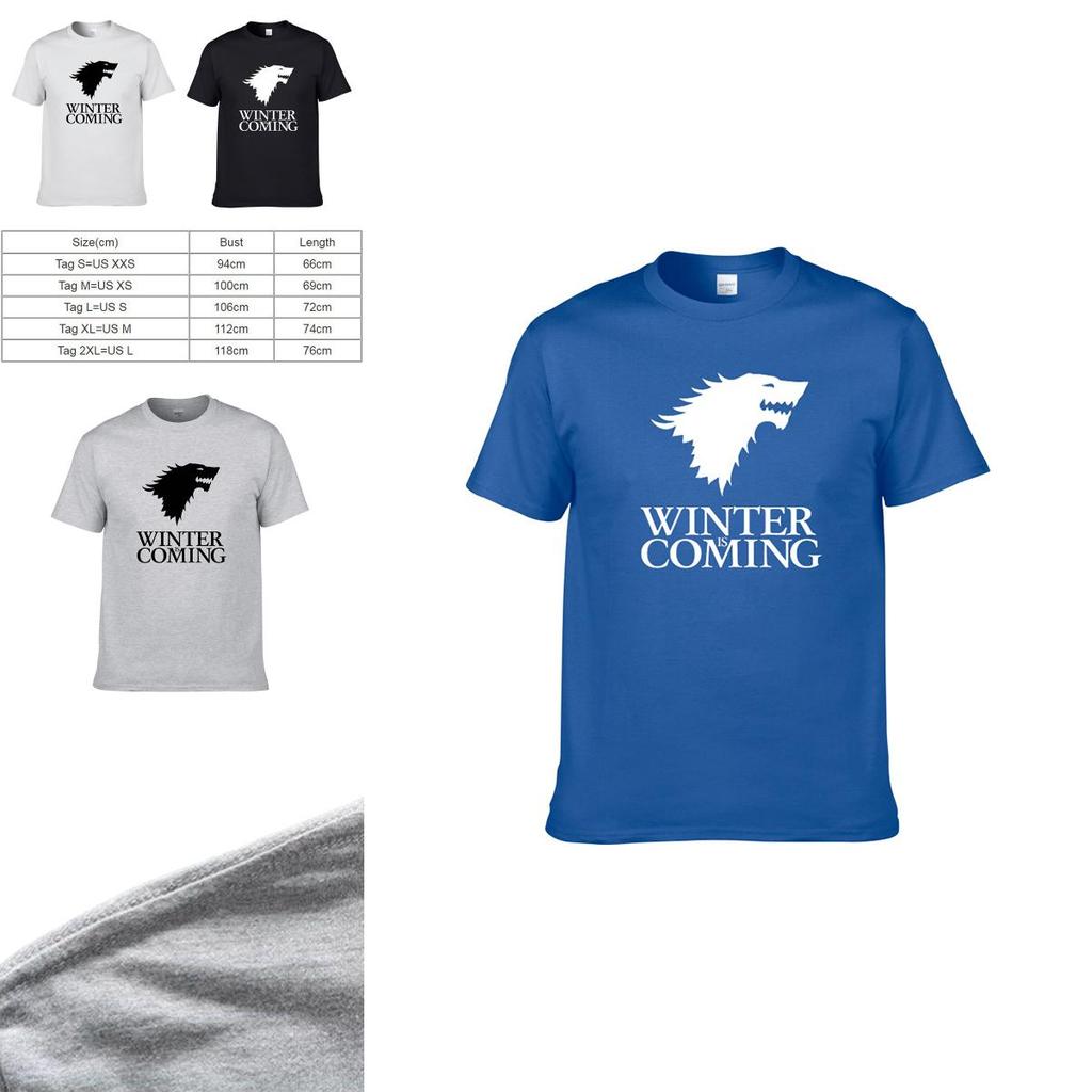 Game Of Thrones Ice Wolf Men Unisex Short Sleeve Casual T Shirt For All Seasons