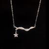 Wrapped Star Necklace Five-pointed Star Pendant Clavicle Chain Fairy Sweet Necklace Women's New Style