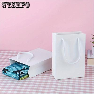 10 Stück Einkaufs-Papiertüten Geschenktüten mit Henkel Mini-Leckerchentüten Handtasche Party-Mitgebseltüten Verpackungsbeutel für Geburtstag Hochzeitsparty Babyparty Mitgebsel