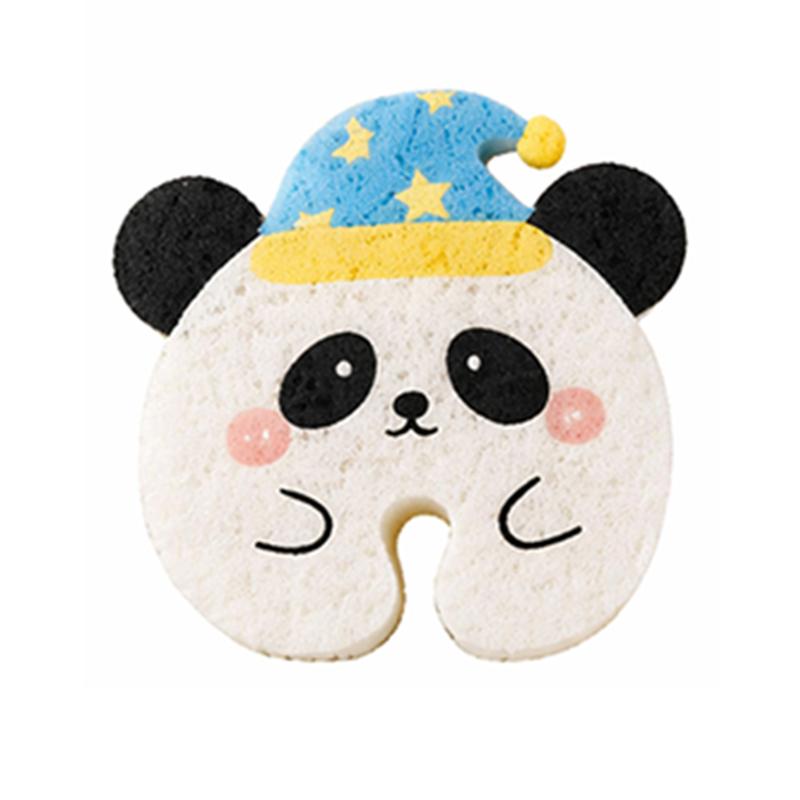 Dishwashing Sponge Cute Cartoon Animal Dishwashing Wipe Dual Sided Kitchen Cleaning Brush Sponge Erasers Kitchen Cleaning Tools