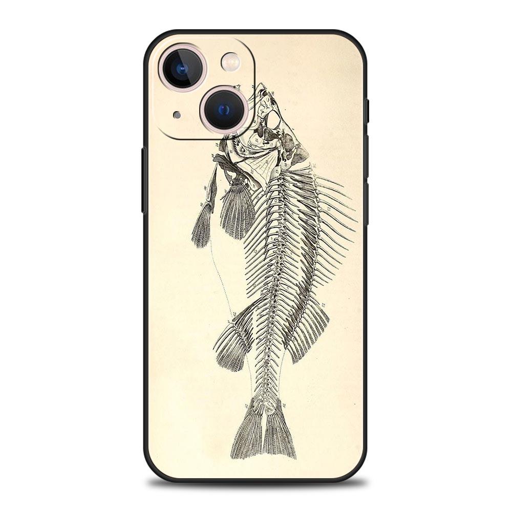 

Fish Bone Phone Case Cover for iPhone 17 16 15 14 13 12 11 Pro Max 17 Air Plus Shockproof Soft TPU Shell Fundas Capas Coque Bags iPhone 17 Air