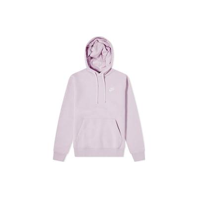 Nike Solid Color Logo Print Hooded Pullover Casual Sports Long Sleeve Sweatshirt Men Sweatshirt Pink BV2654-576