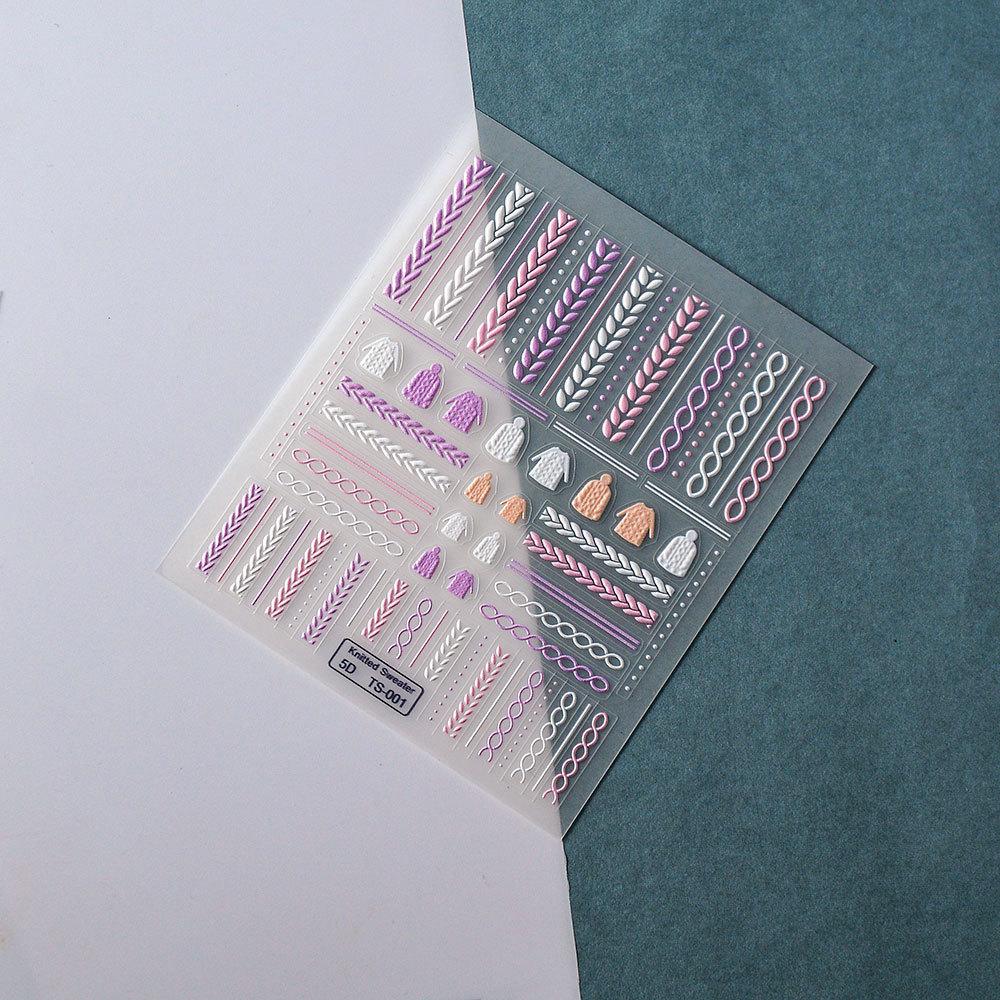 Наклейки для ногтей с трехмерным рельефом — фото 7