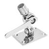 Marine VHF Antenna Mounts Polished 316 Stainless Steel Adjustable Ratchet Antenna Base Mount for Boat 1 Inch Antenna