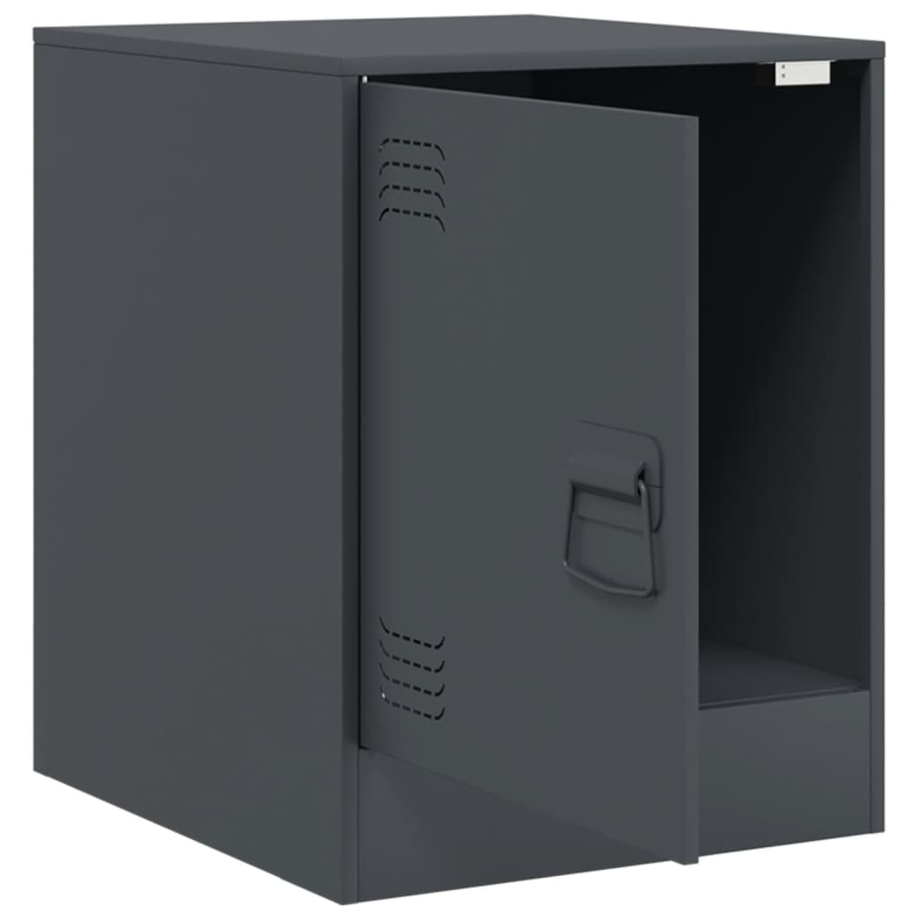 Nightstands 2 Pcs Anthracite 34.5 X 39 X 44 Cm Steel