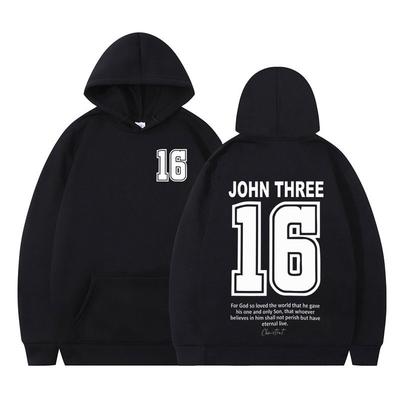 Christian Jesus John 3:16 Graphic Hoodies Men Women Fashion Clothing Pullover Autumn Winter Fleece Casual Oversized Sportswear