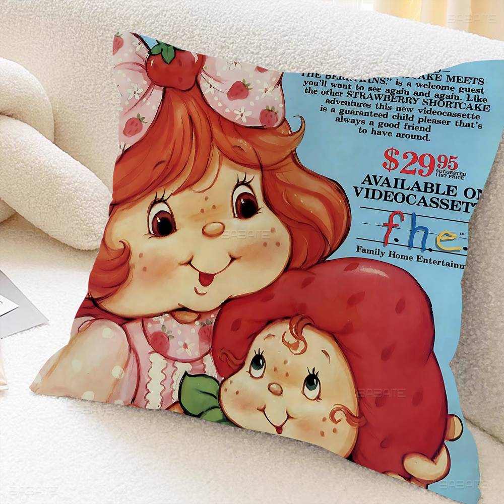 S-Strawberrys S-Shortcakes Pillow Cover Sofa Cushion Cover Home Room Decoration Children Gift