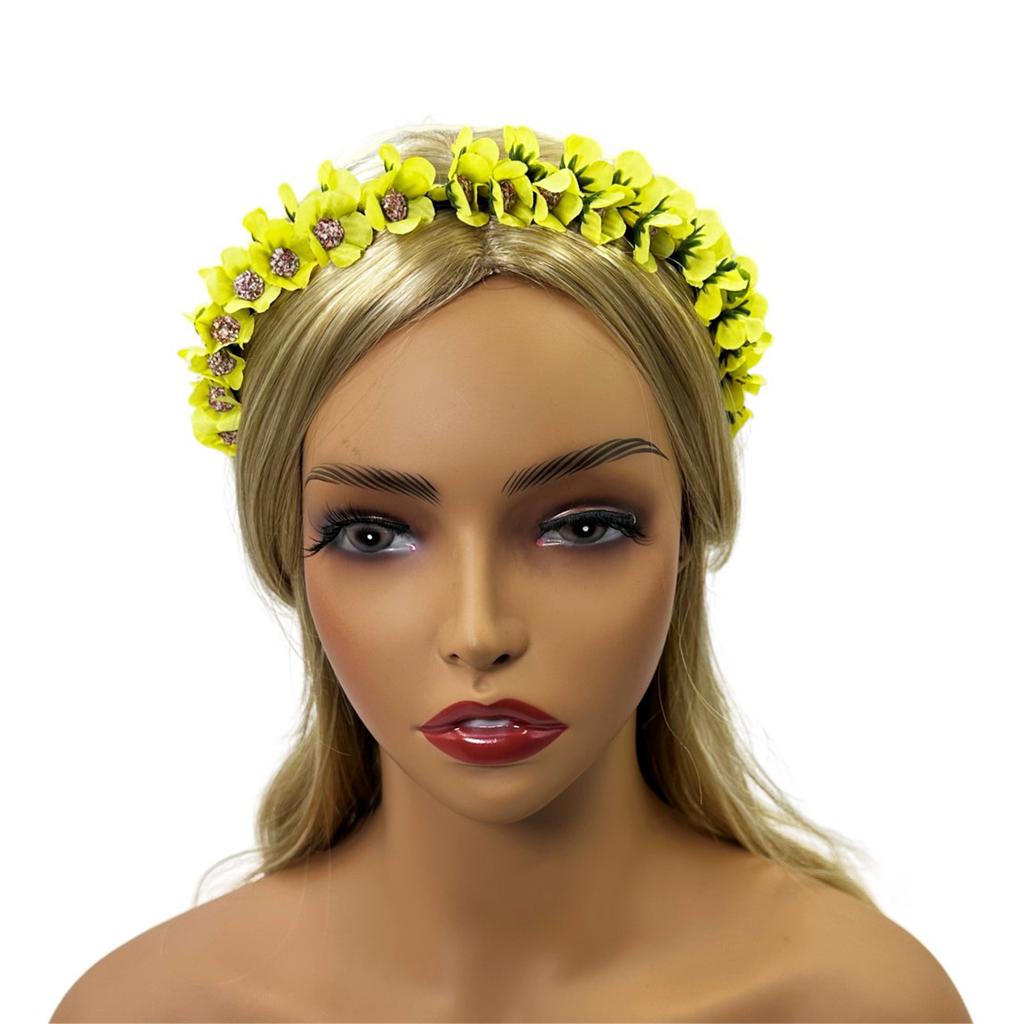 Soft Fabric Hair Band Gentle On Scalp Breathable Design Artificial Flower Headband Casual Party Wear Hair Ornaments