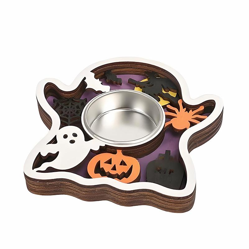 

1 шт. Мультяшный дизайн, украшение для вечеринки, украшения на День благодарения, домашний декор, подсвечник, полый дизайн, 7 стилей