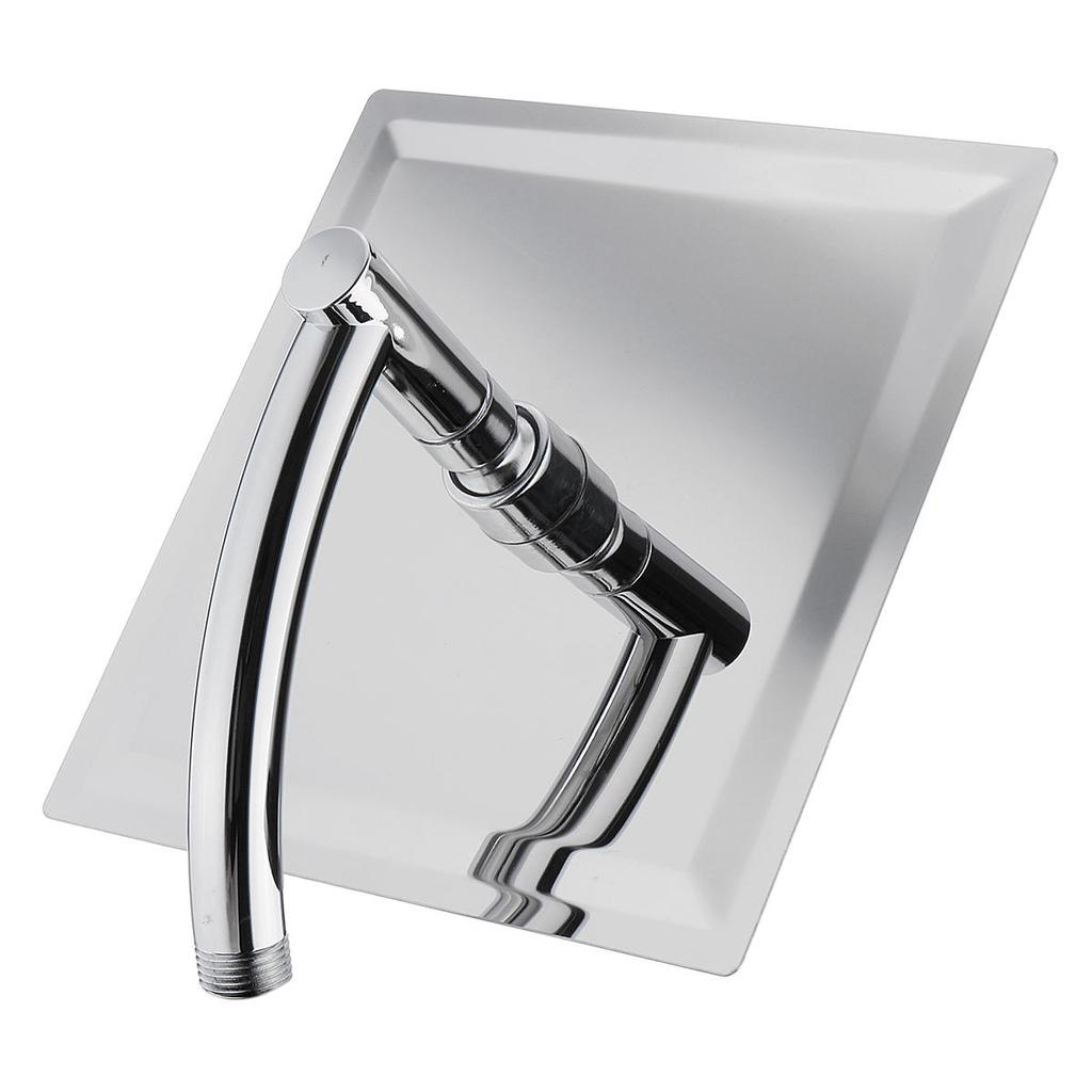8-inch Square Air Booster Universal Adjustable Nozzle Shower