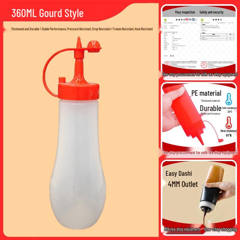 Graduated Squeeze Bottle for Sauces and Dressings - Pointed Tip for Precision