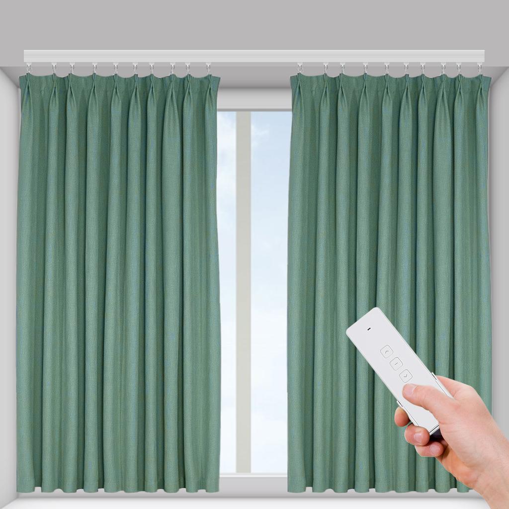 Smart Motorized Curtain Track, Adjustable Length 2.16-4.2M, Durable Curtain Rail System With Remote Control Fit For Most Windows