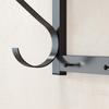 Wall-Mounted Coat Rack, Coat Hooks, 5 Hooks, Top Shelf, Versatile, Grey