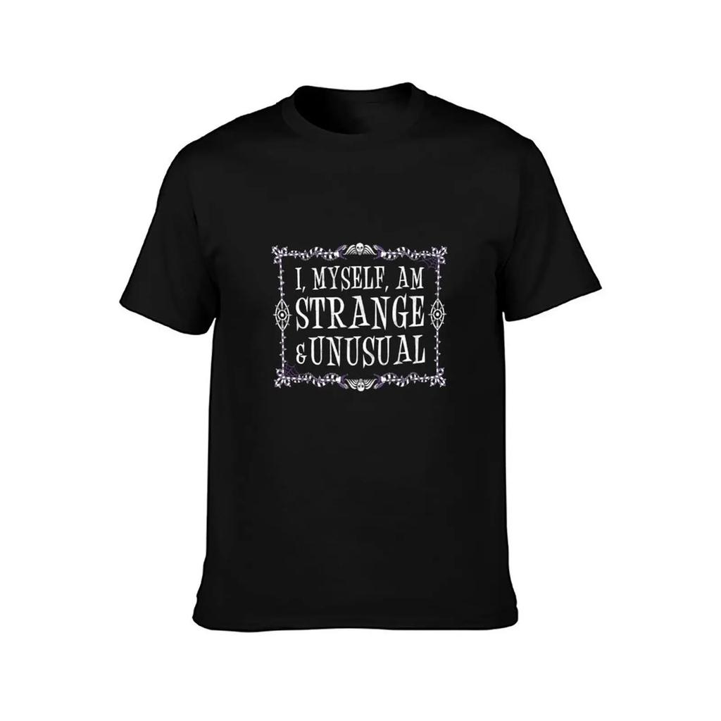 Strange and Unusual - Vintage Distressed Emo Goth Quote T-Shirt quick-drying plus sizes anime clothes men workout shirt