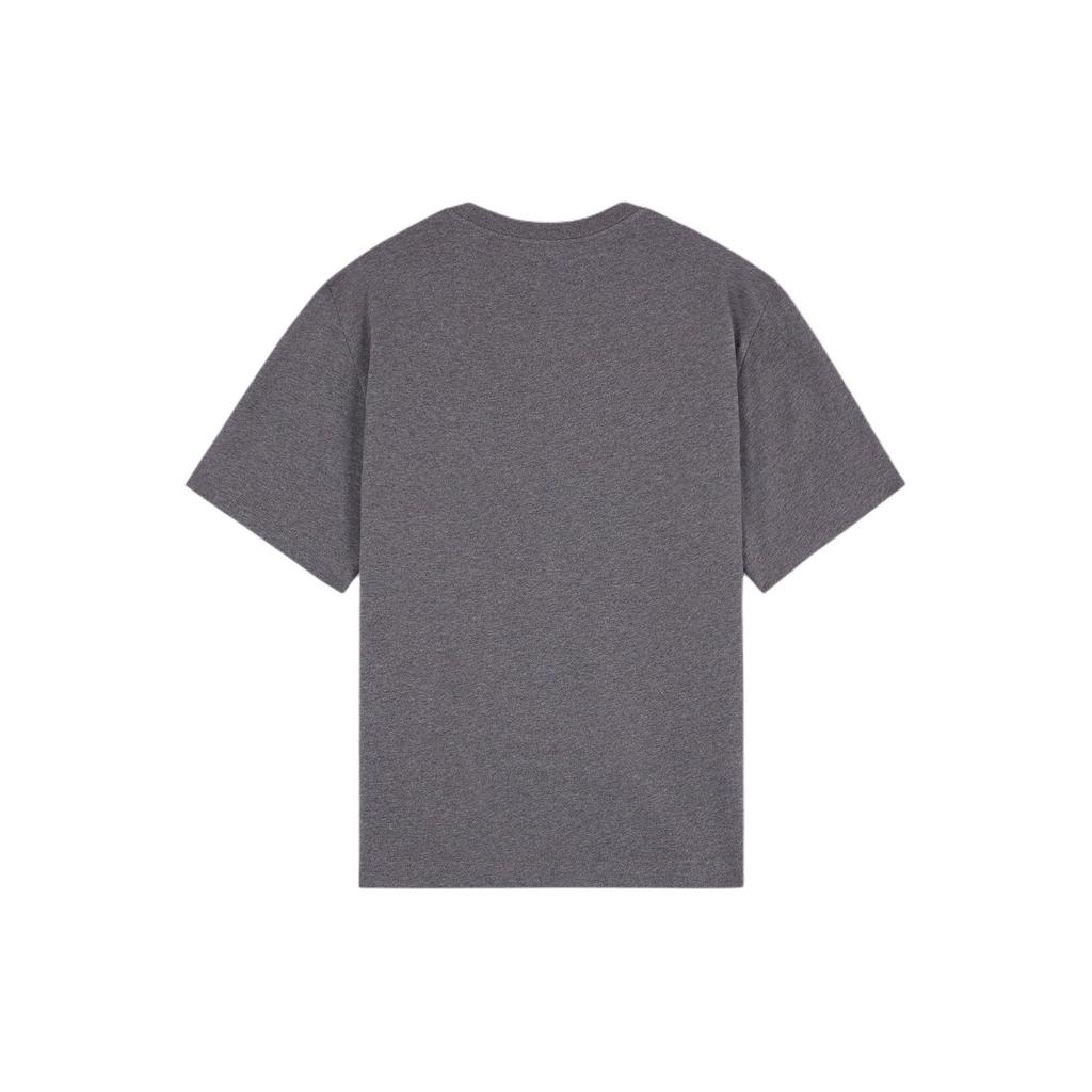 Maison Kitsune SS24 Fox Head Patch Loose Short Sleeve T-Shirt Men Tops Dark-Gray LM00107KJ0119-H170