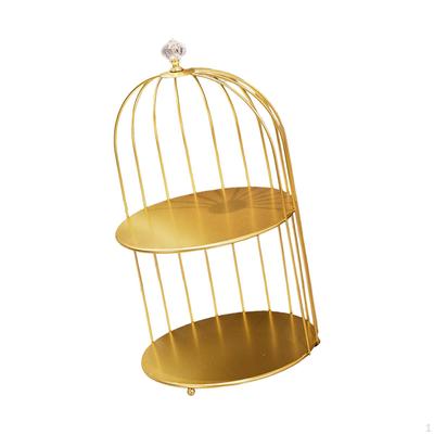Bathroom Cake Display Makeup Holder Jewelry Perfume Birdcage Dresser Cosmetic Organizer for