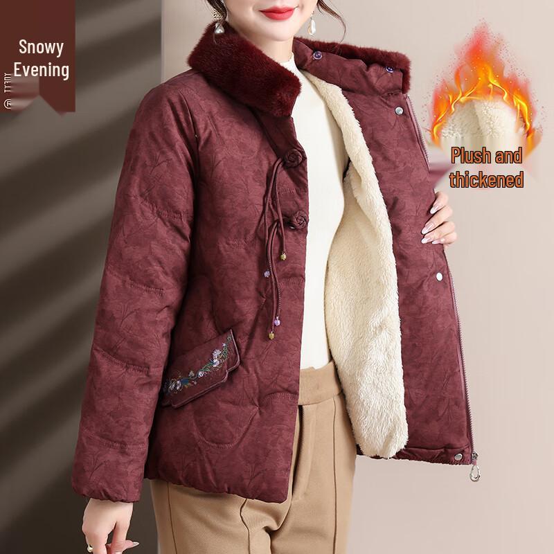 

XUEXI Women s Plush Lined Winter Padded Jacket 5XL