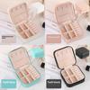 Jewelry Organizer Box With Leather Material For Earrings And Rings Storage