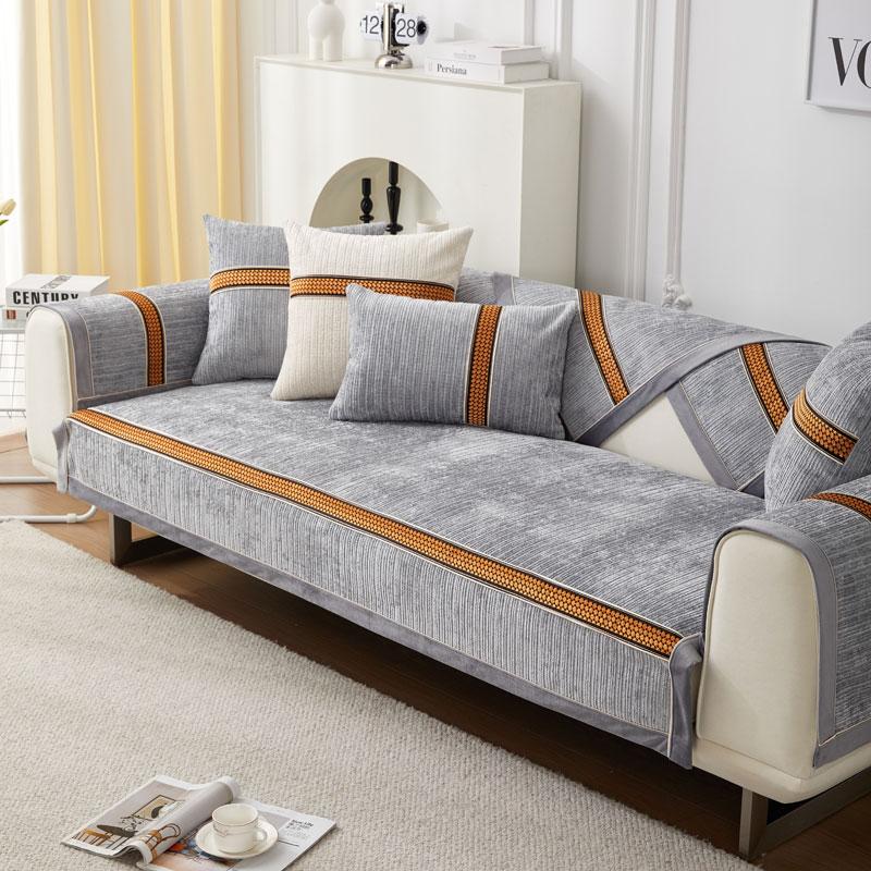 

Современные толстые бархатные чехлы на угловой диван для гостиной, 4-местный, нескользящий, 2-3-местный, чехол для дивана, защита для мебели, кресла Cushion cover30x50cm