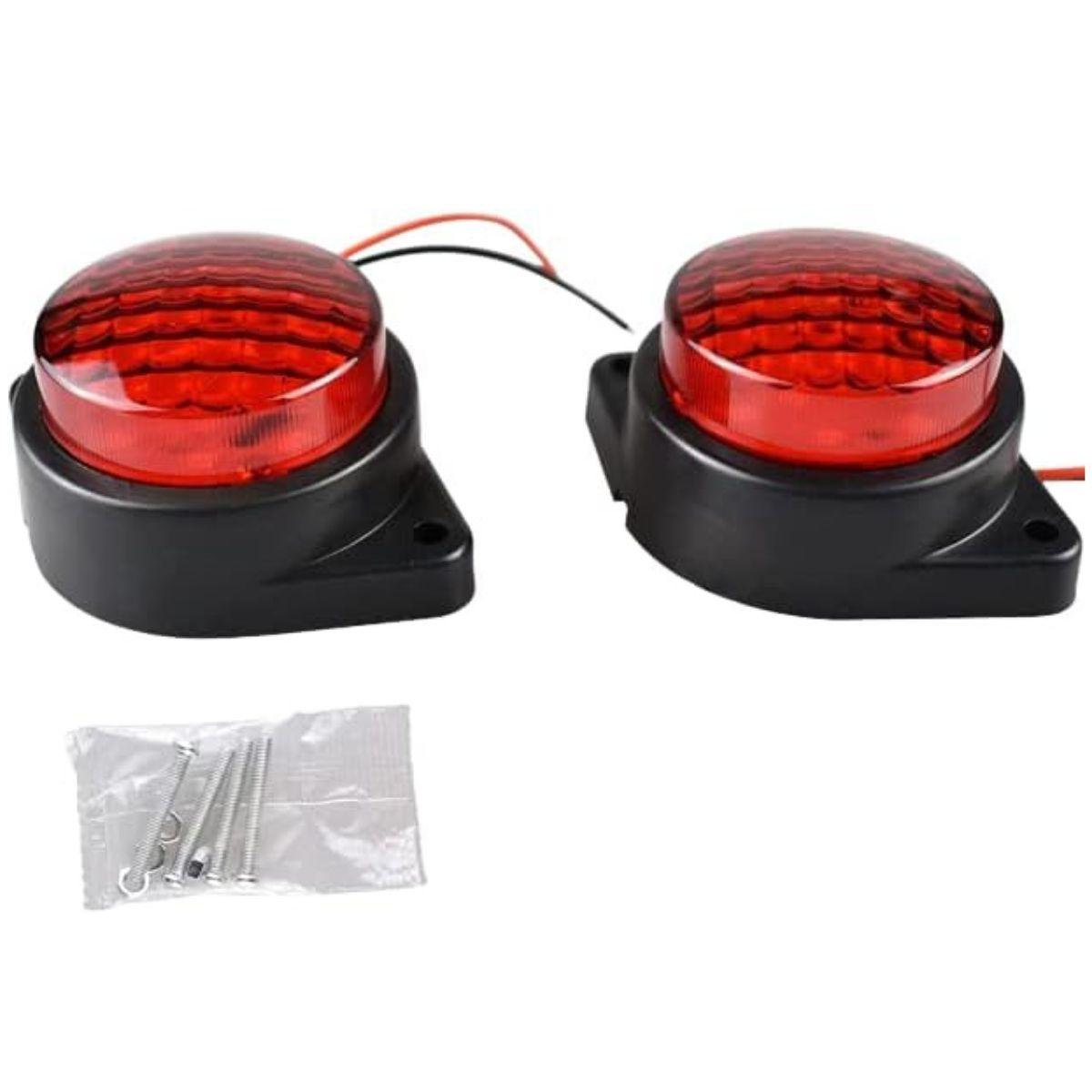 APSMOTIV 10 шт. Светодиодные габаритные огни для прицепа 12 В Красные огни для прицепа с хромированной рамкой Универсальные для авто, автомобиля, автобуса, грузовика, прицепа, лодки, палубы, подсветка
