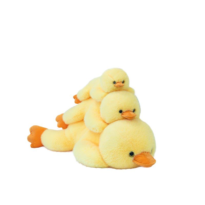 Little Yellow Duck Plush Pillow Toy for Desk or Birthday Gift