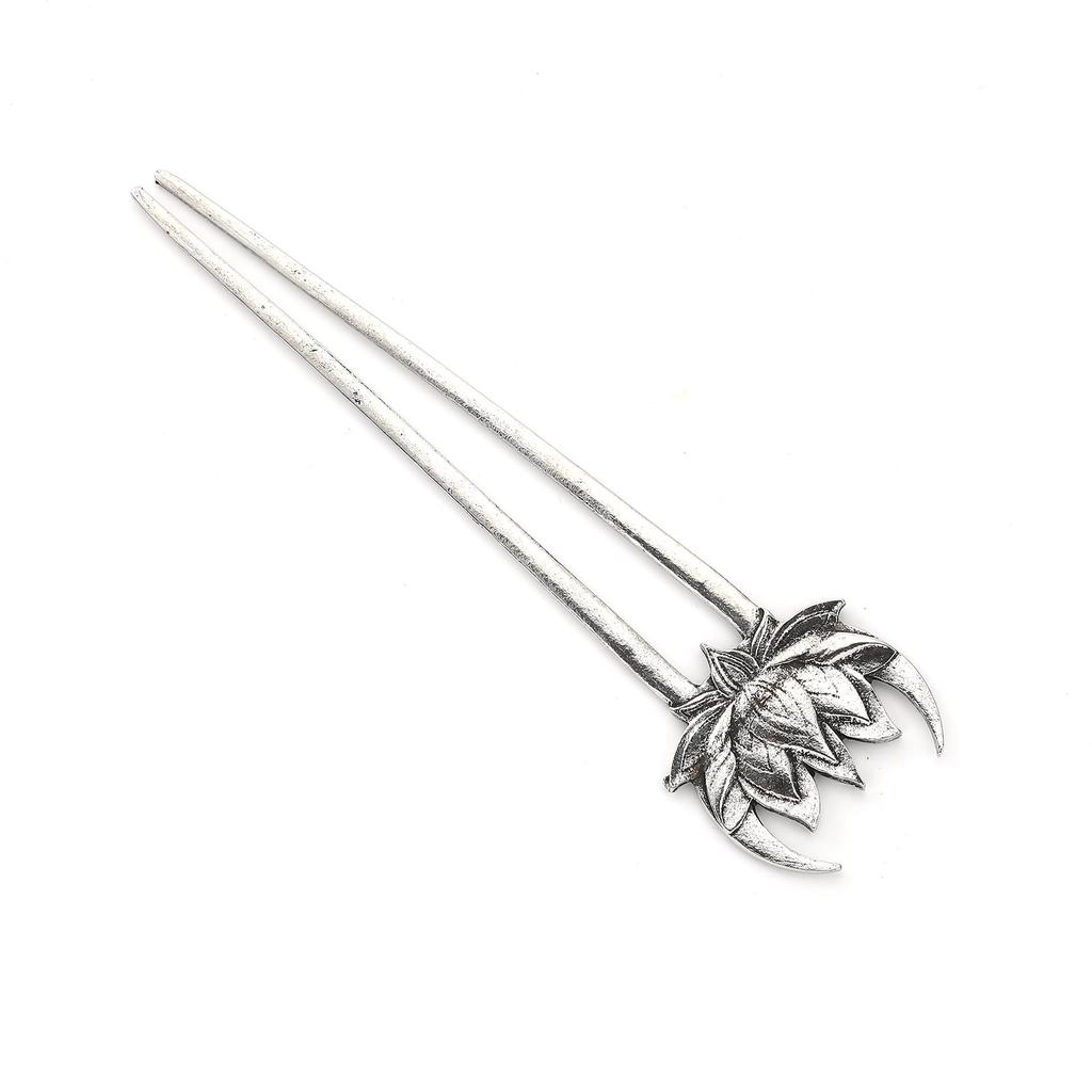Viking Lotus U-Shaped Hairpin: Retro Norwegian Style Women's Jewelry Accessory