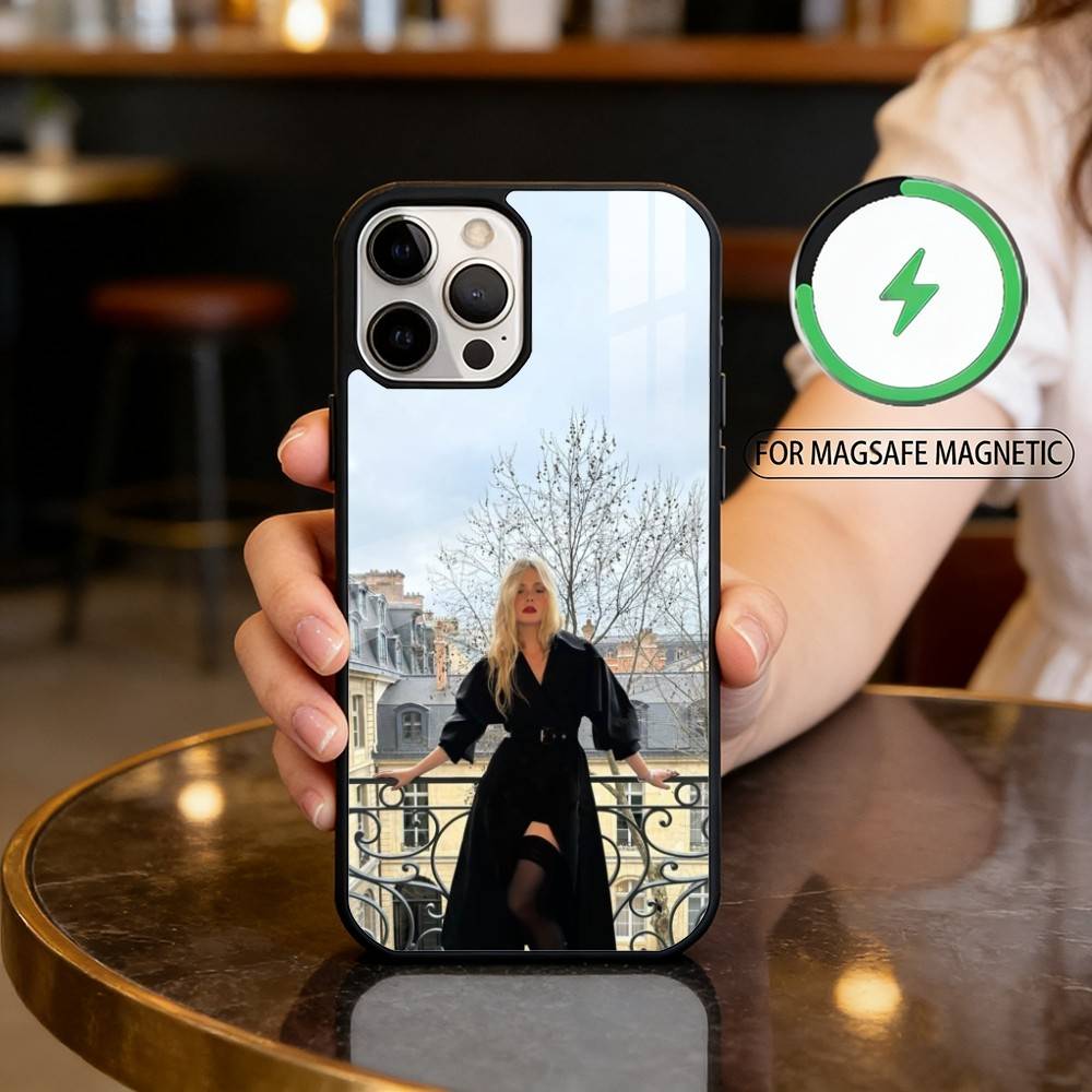 Atress E-Elle F-Fanning Magnetic For Magsafe Wireless Charging Phone Case For iPhone17,16,15,14,13,12,11 Plus,Pro Max